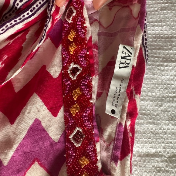 Zara wrap sarong skirt with beads, size small, great condition! - Picture 9 of 10